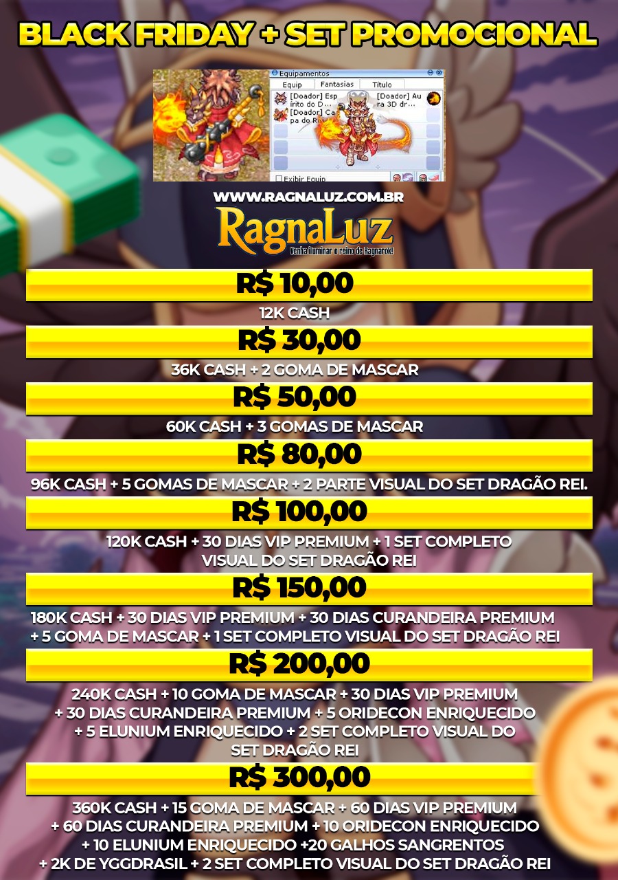 Nova promoção de doação, black Friday até o dia 10/12/2025.