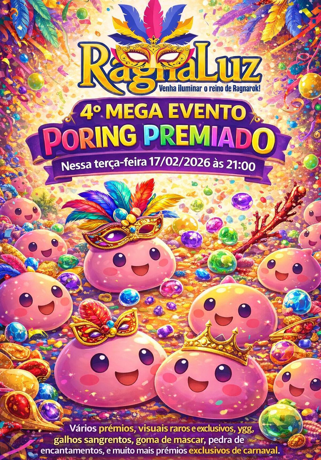 Ter&ccedil;a - Evento poring premiado, venha conosco.
